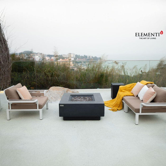 ELEMENTI PLUS BERGEN Square Dark Gray Fire Table OFG413DG