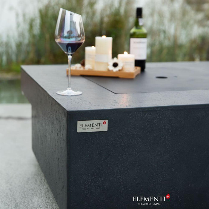 ELEMENTI PLUS BERGEN Square Dark Gray Fire Table OFG413DG