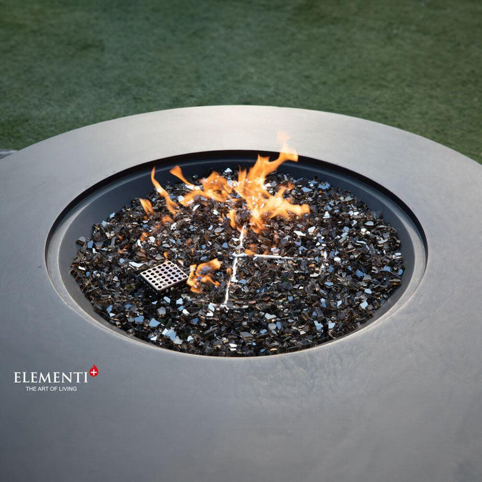 ELEMENTI PLUS NIMES Dark Gray Round Concrete Fire Table - OFG414DG