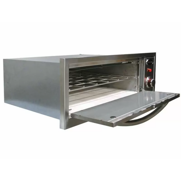 Cal Flame 2 in 1 Built-In 110V Electric Stainless Steel Outdoor Warming and Pizza Oven BBQ14967E